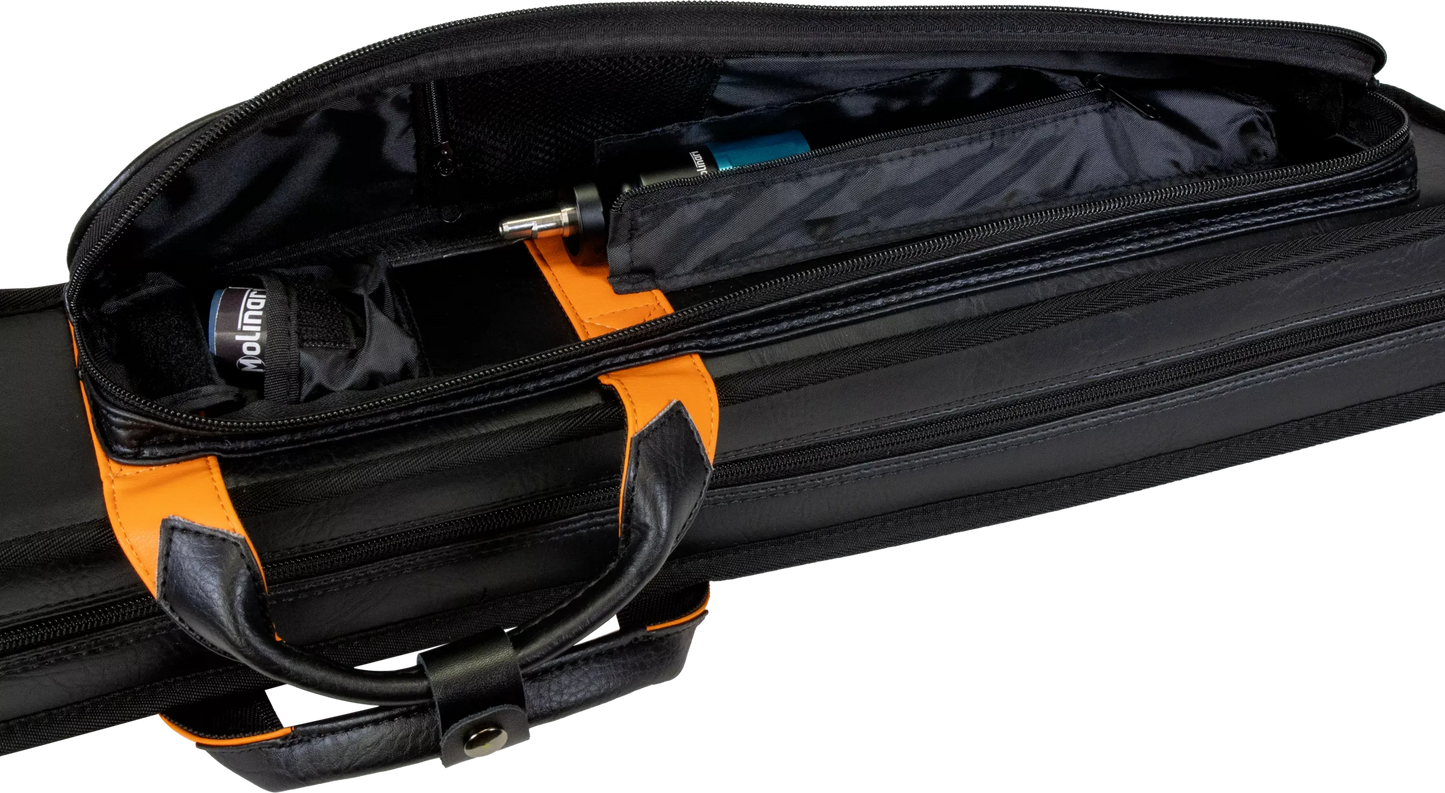 Molinari® Retro Cue Bag Black/Orange 2B/4S