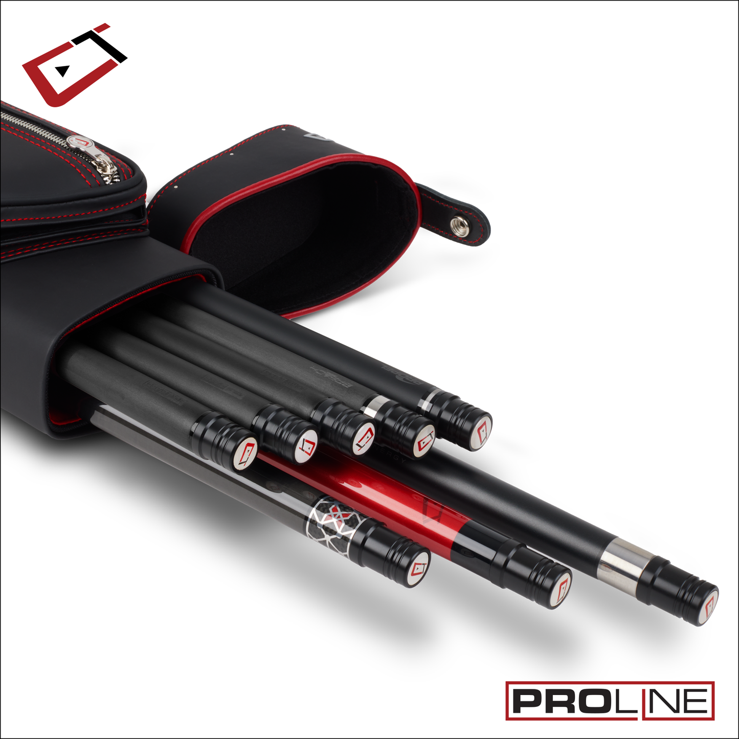 Cuetec Pro Line Black Hard 3x5 Cue Case