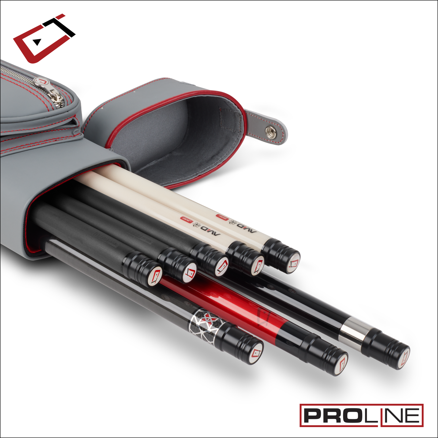 Cuetec Pro Line Gray Hard 3x5 Cue Case
