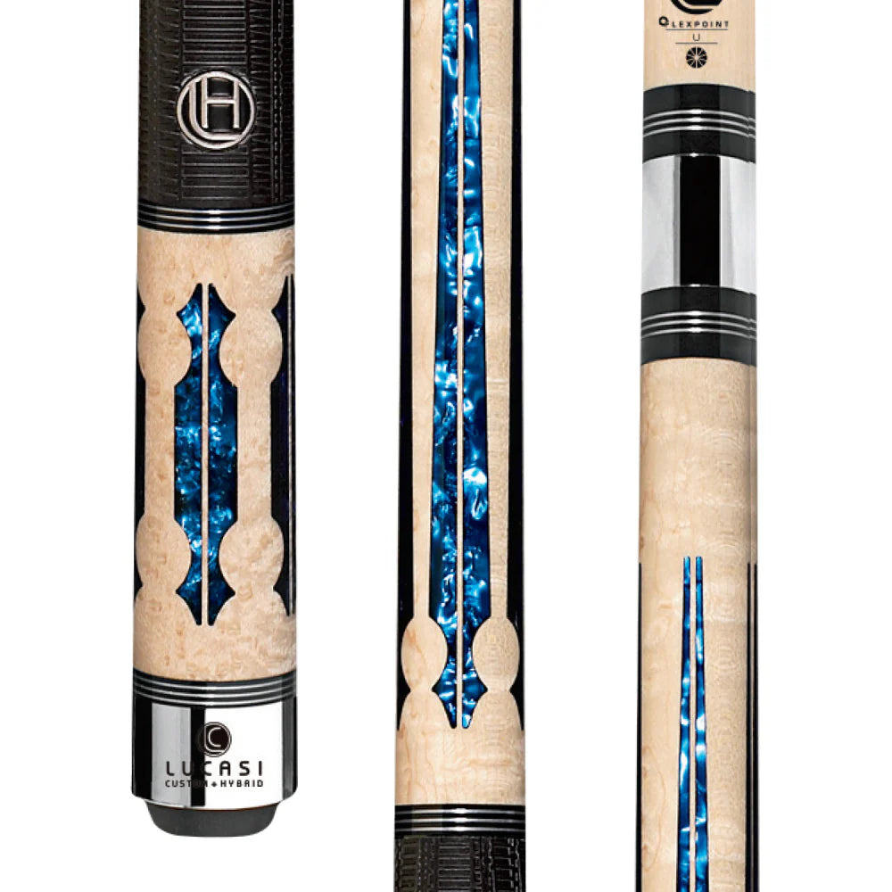 Lucasi Hybrid Natural Birdseye Maple & Blue Crush LHC97