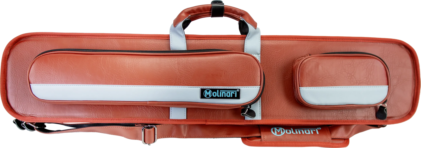 Molinari® Retro Cue Bag Brown/Light Blue 3B/6S