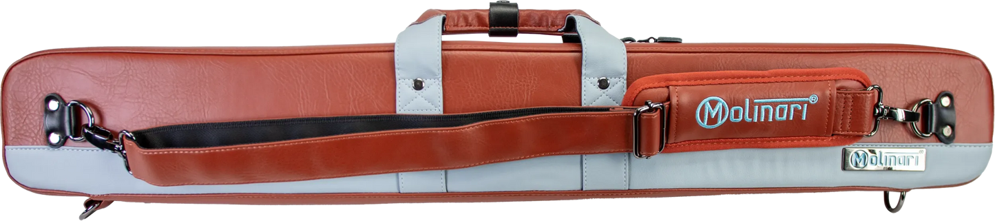 Molinari® Retro Flat Bag Brown/Light Blue – 2B/4S