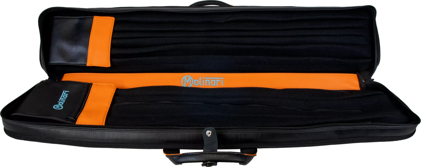 Molinari® Retro Cue Bag Black/Orange 3B/6S