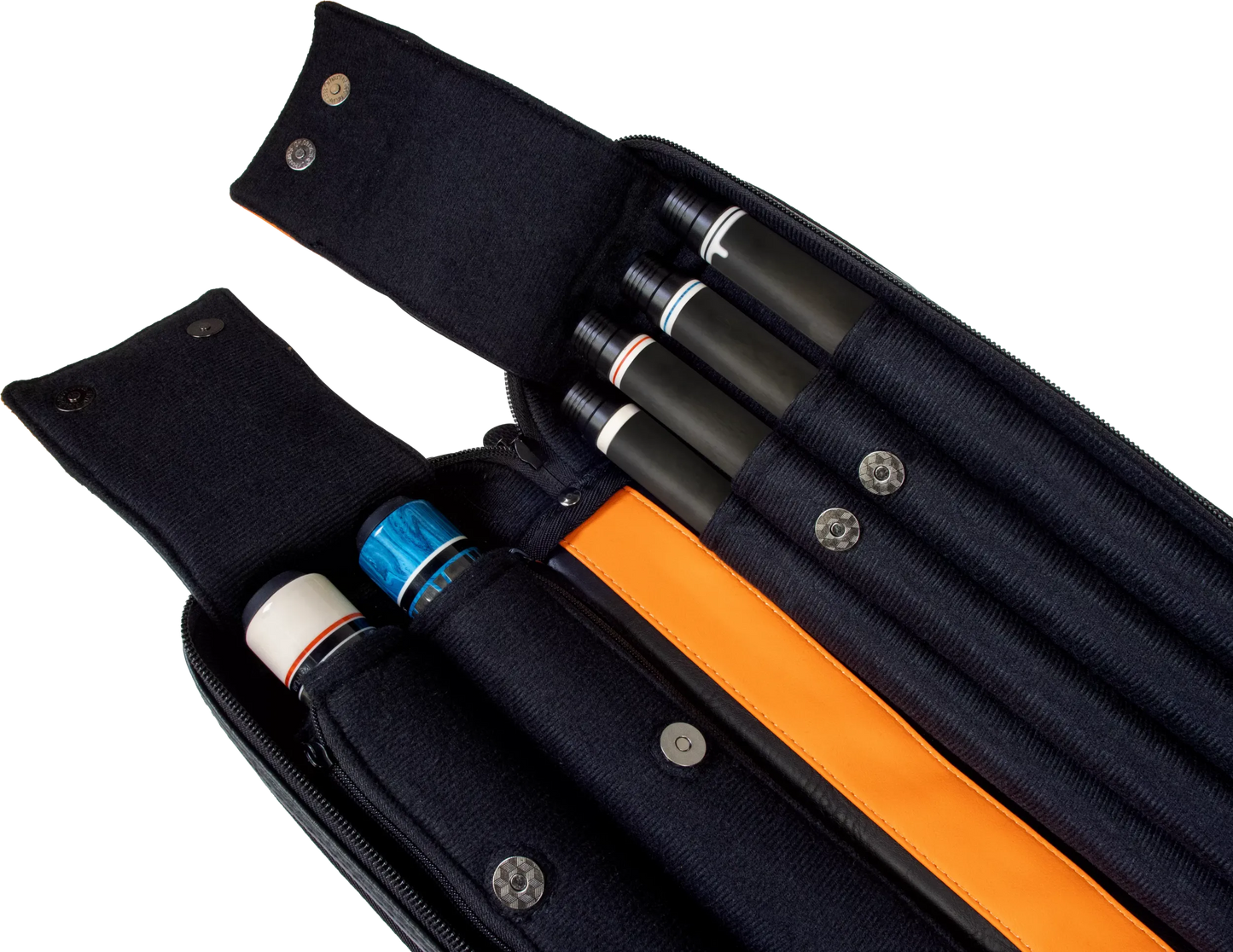 Molinari® Retro Cue Bag Black/Orange 2B/4S