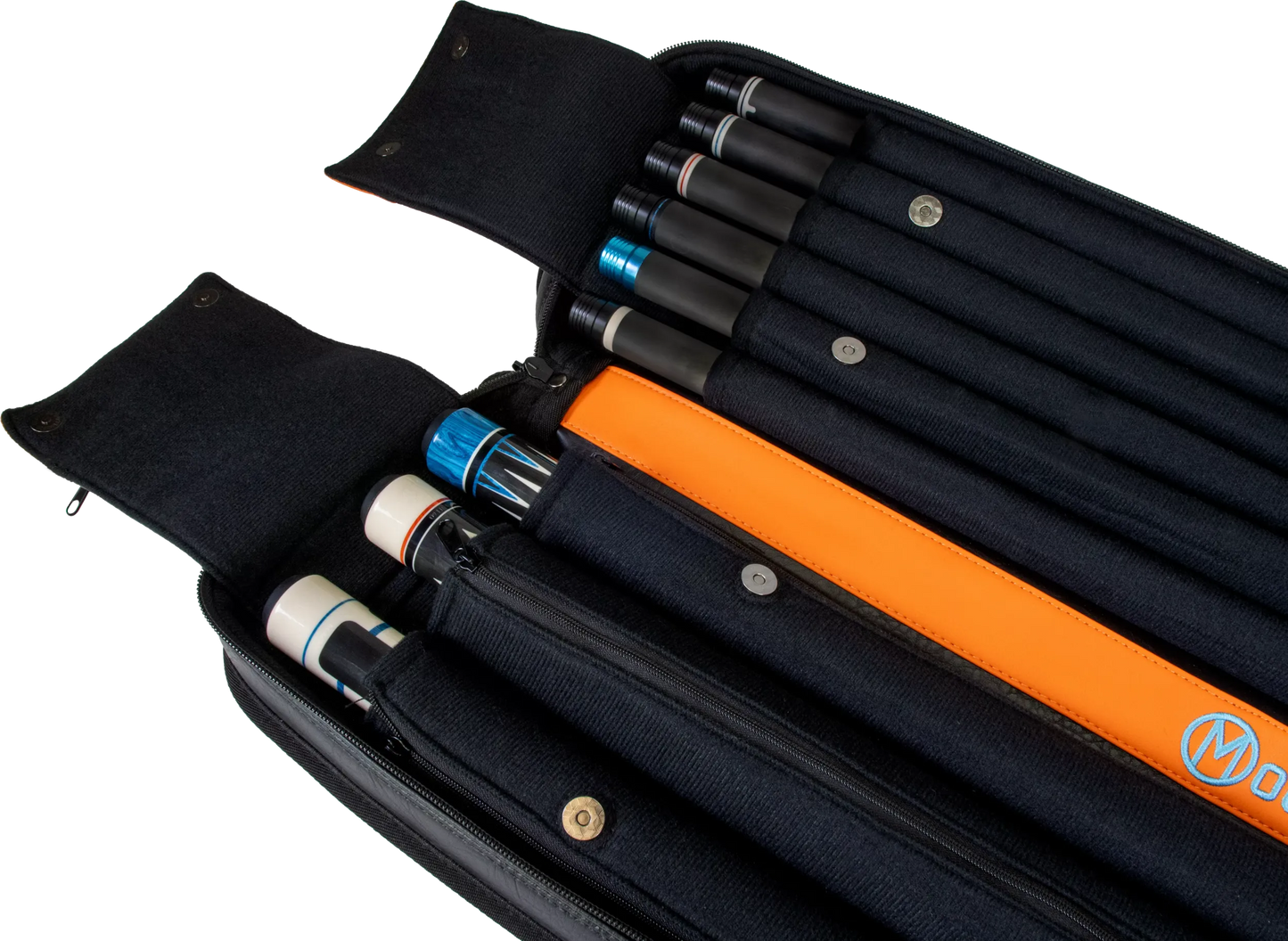 Molinari® Retro Cue Bag Black/Orange 3B/6S