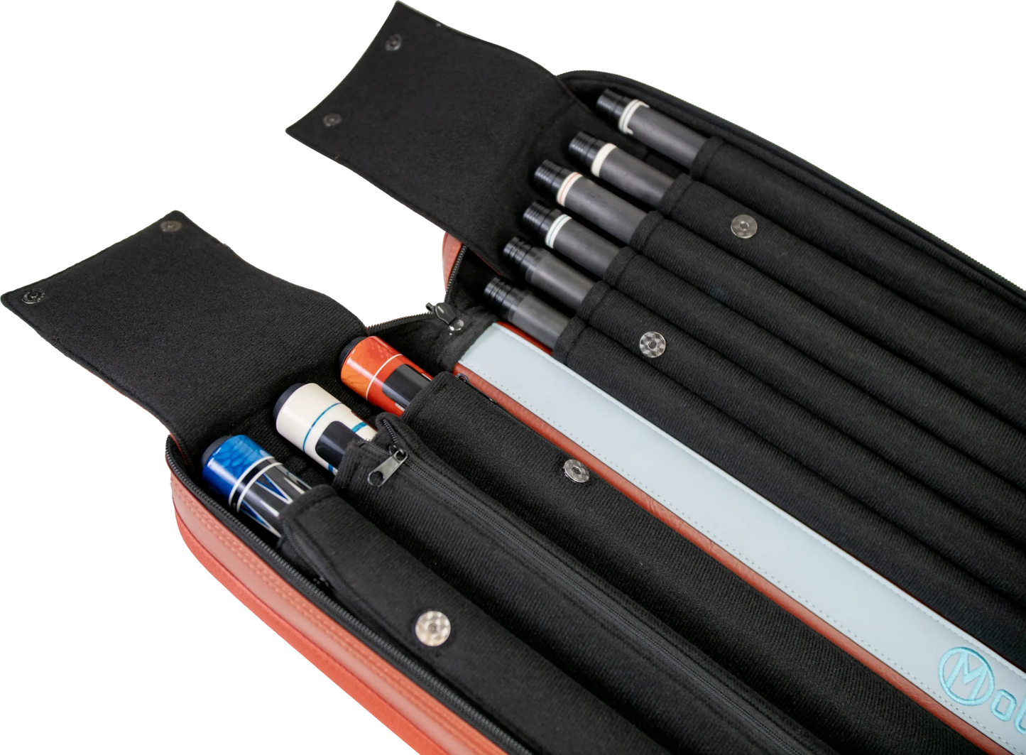 Molinari® Retro Cue Bag Brown/Light Blue 3B/6S