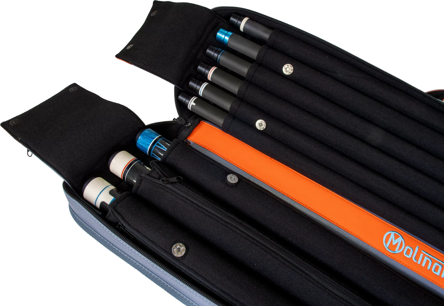 Molinari® Retro Cue Bag Grey/Orange 3B/6S
