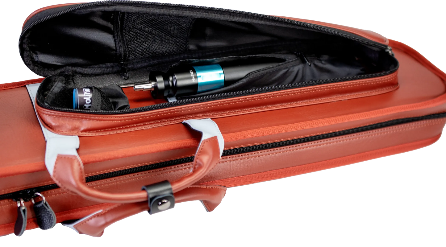 Molinari® Retro Cue Bag Brown/Light Blue 3B/6S