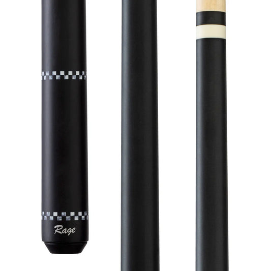 Rage RG01 Black Checkers Wrapless Cue