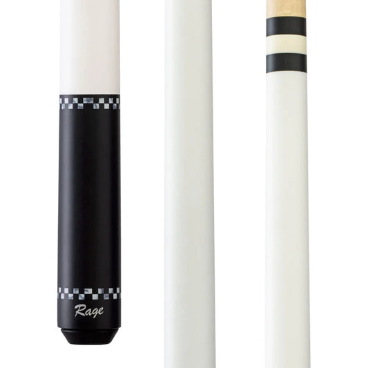 Rage RG02 White Checkers Wrapless Cue